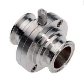   Pillangószelep clamp végekkel DIN DN032 rozsdamentes 1.4301 / Butterfly valve clamp ends + MVQ