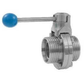   Pillangószelep "EU" NA050 menet-menet 1.4301 / Butterfly valve DIN11851 male-male