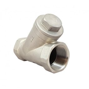 Visszacsapószelep saválló Y-type DN032 5/4" menetes 1.4408 (ferde ülésű) PN40 / Non return valve   Visszacsapószelep saválló Y-type DN032 5/4" menetes 1.4408 (ferde ülésű) PN40 / Non return valve