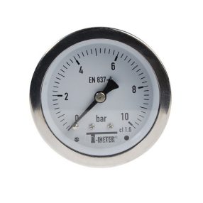   Nyomásmérő óra rozsdamentes D63 axial/hátsó BSP1/4" 0-10 bárig