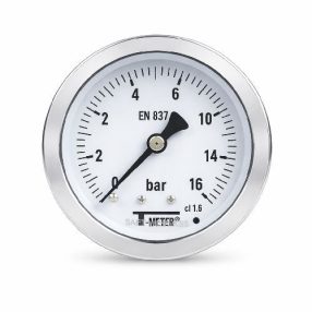   Nyomásmérő óra rozsdamentes D63 axial/hátsó BSP1/4" 0-16 bárig