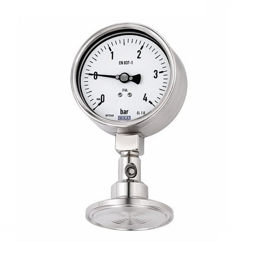 Nyomásmérő membrános rozsdamentes 0-10,0 bar 38 / 50.5 alsó Tri-Clamp csatlakozás, óra: 100mm