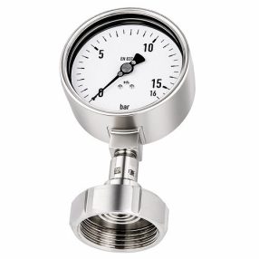   Nyomásmérő membrános rozsdamentes 0-10,0 bar DIN11850 DN50 hollandival, óra: 100mm