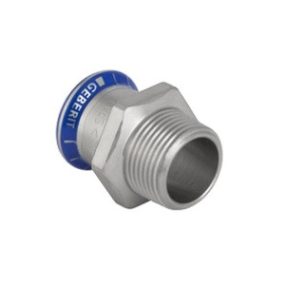   Geberit mapress - csatlakozó idom KM egyenes 42 mm csőre 6/4" külső menettel 1.4401/aisi316