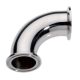 Clamp ív90' 019.1 x 1.6 mm D=25.4 3A (Ra<0.5 um) 1.4404 / Elbow 90' CLAMP ends Aisi316L DN inch 3/4"