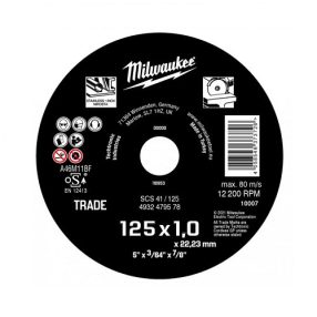 MILWAUKEE Vágókorong ECO SCS41 125x1.0 inox MILWAUKEE Vágókorong ECO SCS41 125x1.0 inox