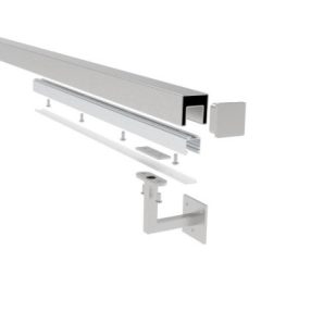   Korlát LED - Nútos zártszelvény kapaszkodó szett 40x40 LED-es megvilágítással - A/6920-040-LED-5000-S1