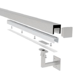   Korlát szett LEDES - Nútos zártszelvény kapaszkodó szett 40x40 LED-es megvilágítással - 2,5 méteres