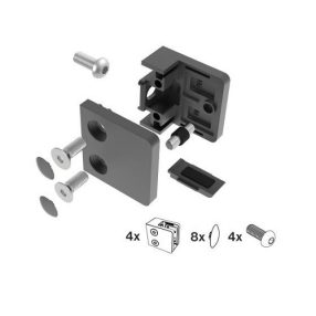 Korlát fekete - Üvegtartó 230P-042 csőre D42.4 (06,00mm - 10,76mm üvegig) üvegtámasz alsóperemmel   Korlát fekete - Üvegtartó 230P-042 csőre D42.4 (06,00mm - 10,76mm üvegig) üvegtámasz alsóperemmel