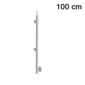 Korlátoszlop - galériához - oldal rögzítésű - A/2200-042 üvegbefogóval (balos) - D42.4 csőoszlop (100 cm)   Korlátoszlop - galériához - oldal rögzítésű - A/2200-042 üvegbefogóval (balos) - D42.4 csőoszlop (100 cm)