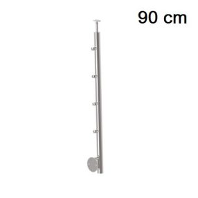  Korlátoszlop - galériához - oldal rögzítésű - 4 soros tartóval D42.4 csőoszlop (090 cm)
