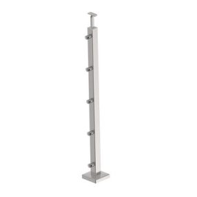 Korlát zártszelvény - korlátoszlop - lépcsőhöz - belépőre - 5 soros tartóval (100cm)   Korlát zártszelvény - korlátoszlop - lépcsőhöz - belépőre - 5 soros tartóval (100cm)