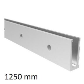Korlát alumínium profil - üvegkorláthoz 12 - 21.52 oldalfalra - L=1250mm - satin/elox   Korlát alumínium profil - üvegkorláthoz 12 - 21.52 oldalfalra - L=1250mm - satin/elox