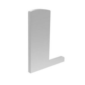 Korlát alumínium profil - végzáró elem AL/0006 alumínium üvegtartóhoz jobbos - satin/elox   Korlát alumínium profil - végzáró elem AL/0006 alumínium üvegtartóhoz jobbos - satin/elox