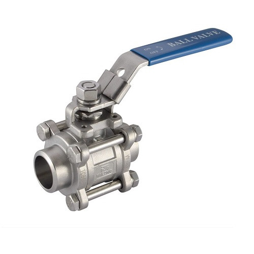 Golyóscsap hegeszthető 3 részes DN010 / 017.3 1.4408 3/8" - Ball valve threaded