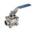 Golyóscsap hegeszthető 3 részes DN010 / 017.3 1.4408 3/8" - Ball valve threaded