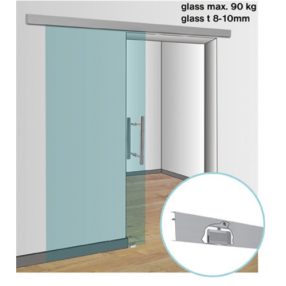   Üvegrendszerek - üveg tolóajtó vasalat garnitúra aluminium profilban