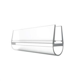   Üvegrendszerek - üvegajtó gumitömítő PVC/átlátszó L=2500mm - GS-PVC/D-T10-8