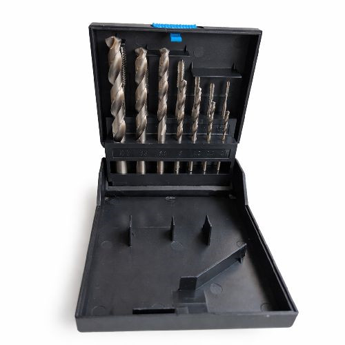 Menetfúró gépi készlet rozsdamentes acélhoz M3-M12 HSSE előfúróval/magfúróval