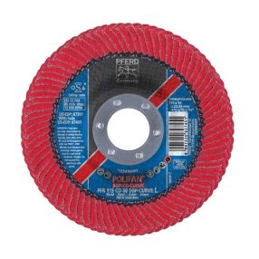 PFERD Lamellás korong PFERD Polifan 125 CO60 PFR SGP-CURVE M (piros)   PFERD Lamellás korong PFERD Polifan 125 CO60 PFR SGP-CURVE M (piros)