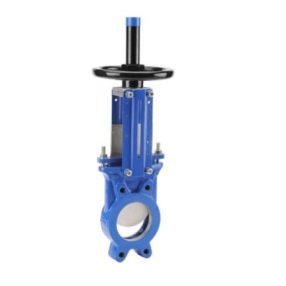 Tolózár késes 171 típusú festett szénacél házzal, rozsdamentes tányérral DN125 PN10 / Knife gate valve   Tolózár késes 171 típusú festett szénacél házzal, rozsdamentes tányérral DN125 PN10 / Knife gate valve